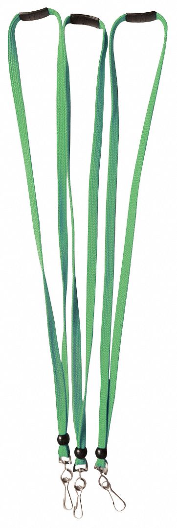 BADGE LANYARD GREEN PK10