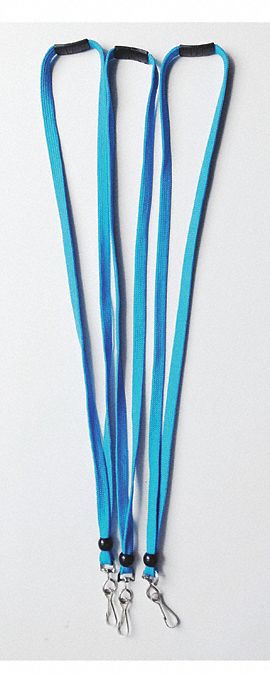 BADGE LANYARD BLUE PK10