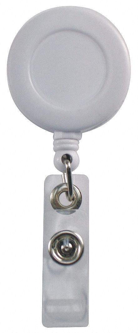 BADGE REEL RETRACTABLE W/CLIP PK10