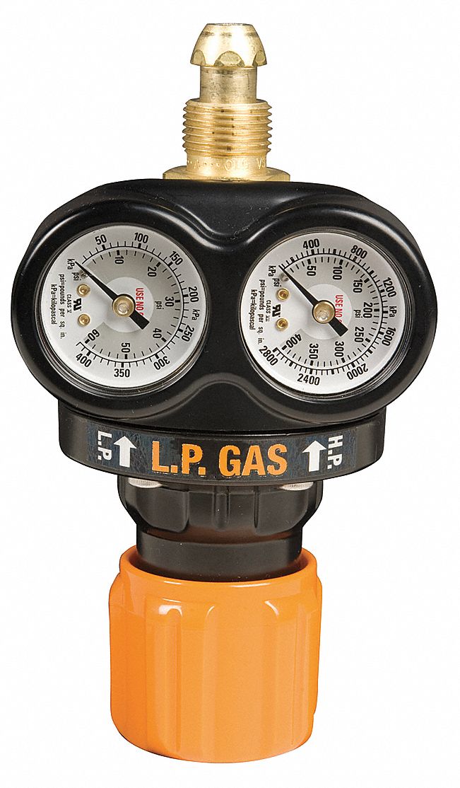VICTOR Liquefied Propane, Gas Regulator, CGA510, Single Stage, Brass