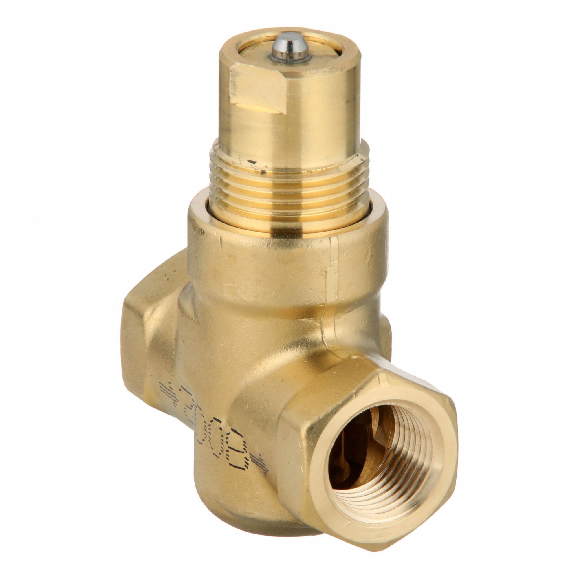 Hydronic Globe Valve: 2-Way, 2.5 CV Flow, 1/2 in Female NPT, Brass Body, Stainless Steel Stem, NC