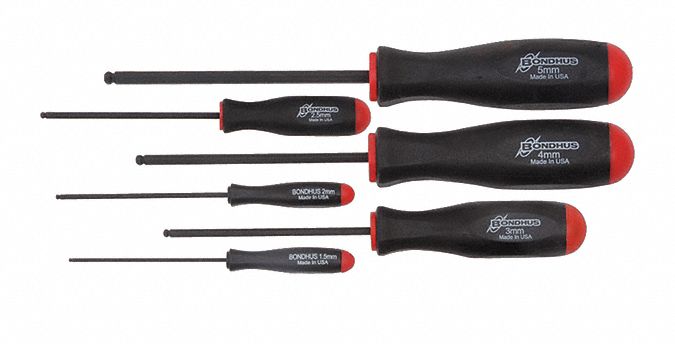 Set 6 Ball End Screwdrivers