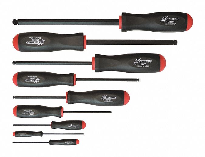 Set 9 Ball End Screwdrivers