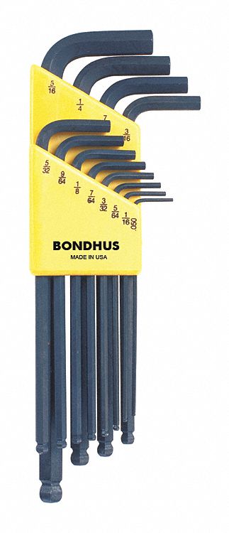 BALL END HEX KEY SET,12 PIECES