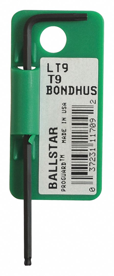 HEX KEY, 2/3 IN HANDLE, T8 TIP, SAE, L KEY SHAPE, TORX