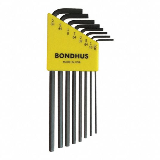 BONDHUS Set 8 Hex LWrenches Long 25DZ7812132 Grainger