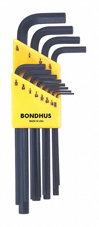 Set 12 Hex L-Wrenches - Long