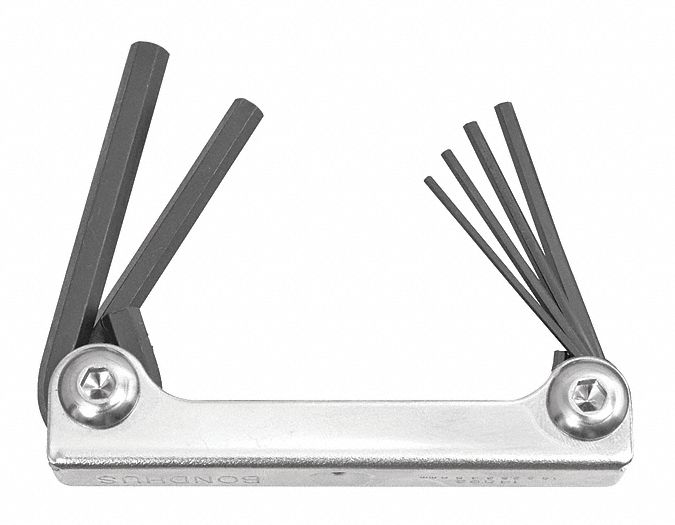 Set 6 Hex Metal Handle Fold-Up Tools