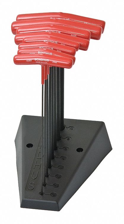 Set 8 Hex T-Handles 9 Length