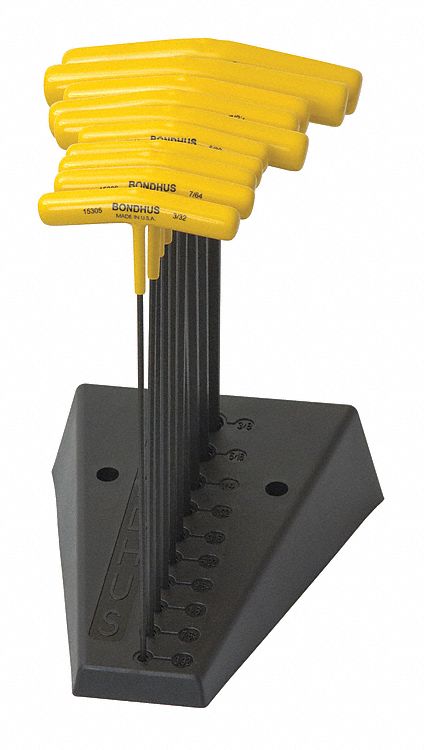 Set 10 Hex T-Handles 9 Length