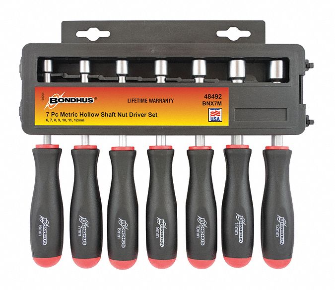 Set 7 Hollow Shaft Nut Driver
