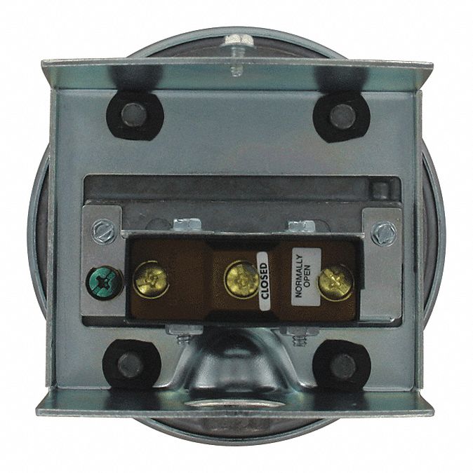 Pressure Switch: Adj, Auto Reset, 0.15 in wc to 0.5 in wc, Conduit Box, SPDT, NPT, 120 to 480V AC