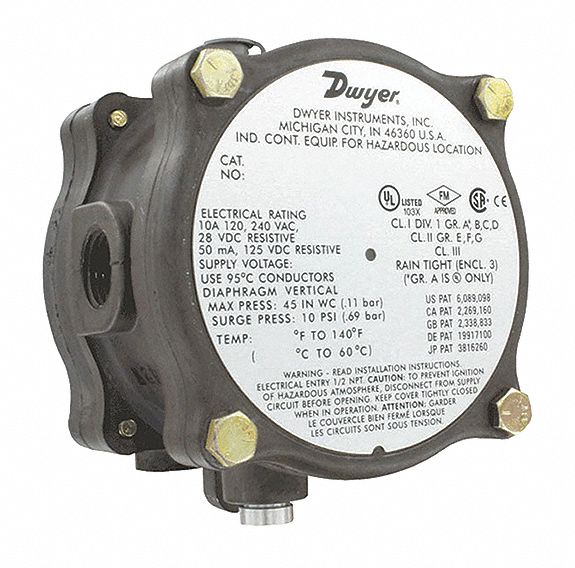 Gas Pressure Switch For Natural Gas 2 lb