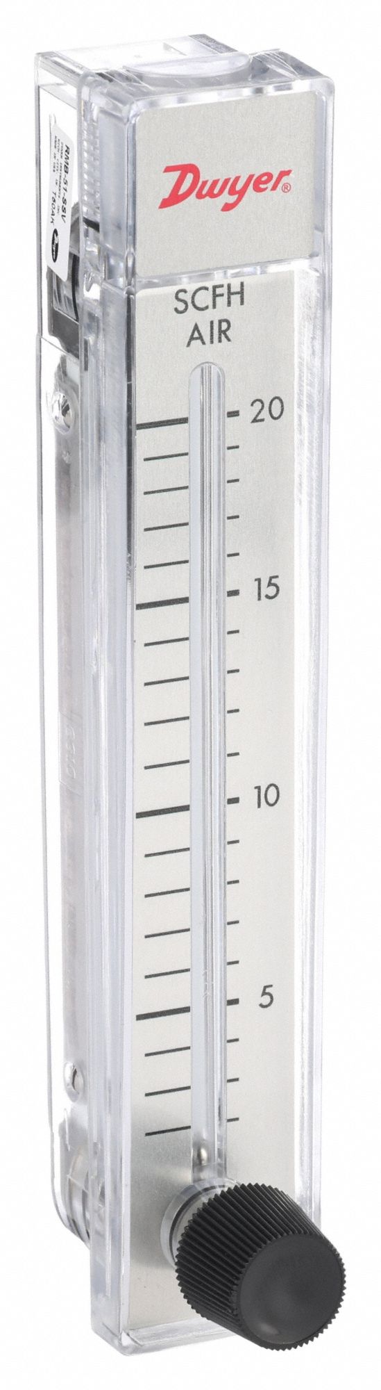 Flowmeter: Variable Area Flowmeter, Variable Area, Panel Mount, Vertical, Gallons/Liters, FNPT
