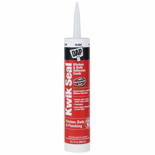 DAP, Kwik Seal Kitchen & Bath, Clear, Acrylic Latex Adhesive Caulk