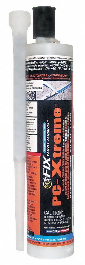 CRACK FILLER, PC-XTREME, GREY, EPOXY, 9 OZ, CARTRIDGE, POLYURETHANE FILLER