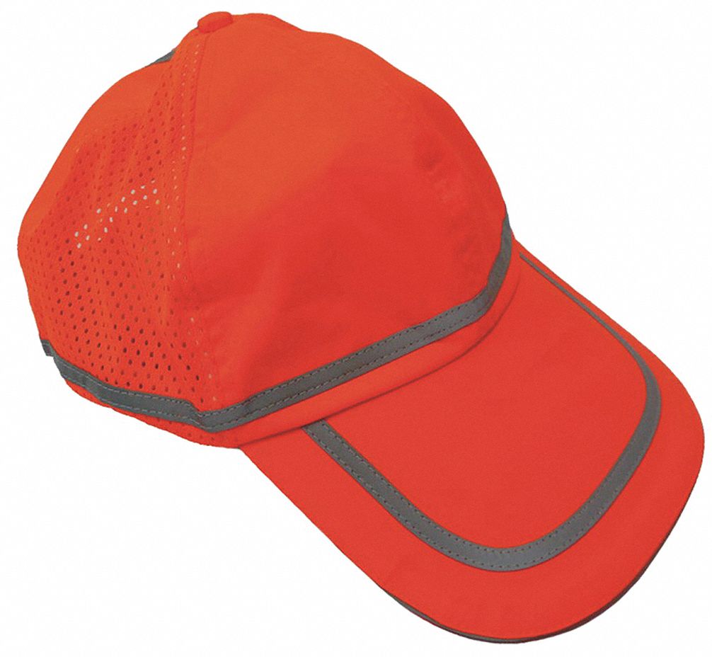 BASEBALL HAT/CAP, ORANGE, UNIVERSAL SIZE, POLYESTER, HIGH-VISIBILITY