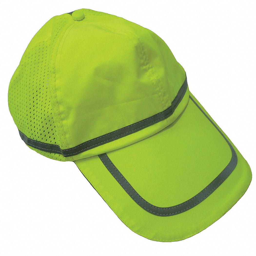 25F542 - Baseball Cap Polyester Hi-Vis Lime