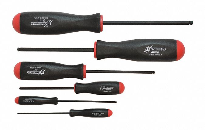 Set 6 Prohold Ball End Screwdrivers