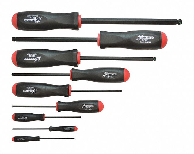 Set 9 Prohold Ball End Screwdrivers