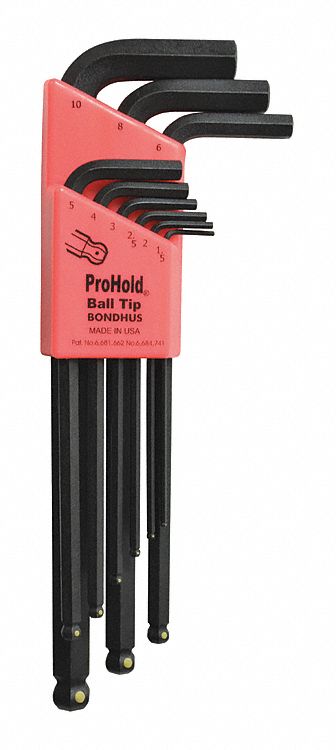 Set 9 Prohold Ball End L-Wrenches