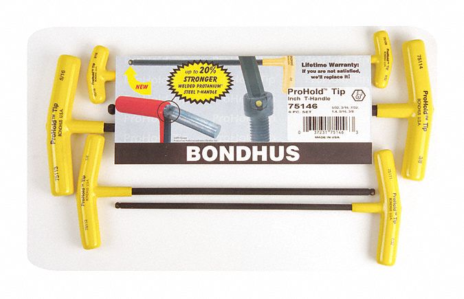 Set 6 Ball End Graduated Length T-Handle