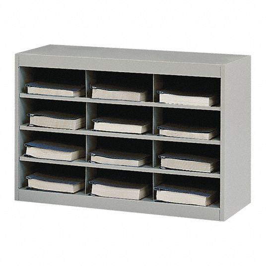 SAFCO, Grey, 12 Compartments, EZ Stor Steel Project Organizer, 12