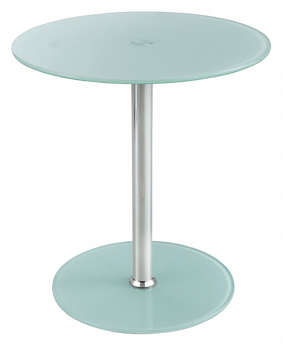 25FK08 - Glass Accent Table White