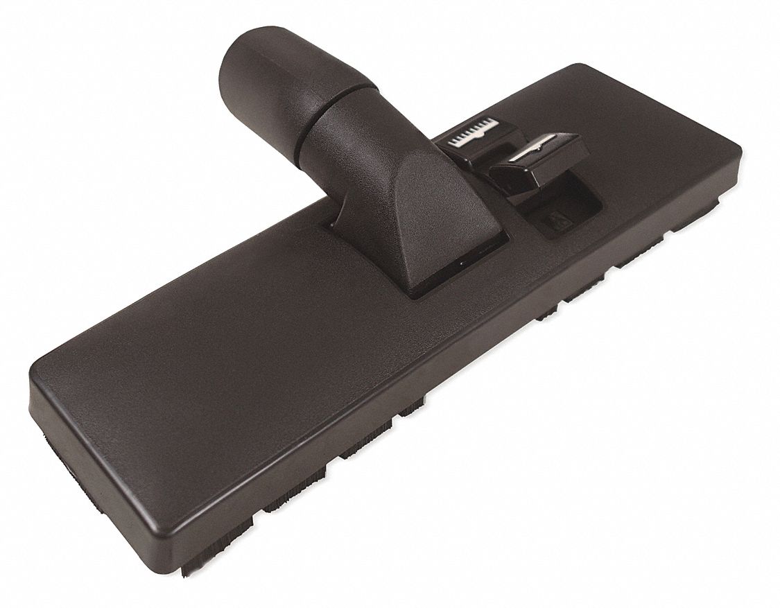Floor Tool and Nozzle: Plastic, For 1 1/2 in Hose Dia, 12 in Lg, 12 in Wd, 1 3/8 in Dp, Std