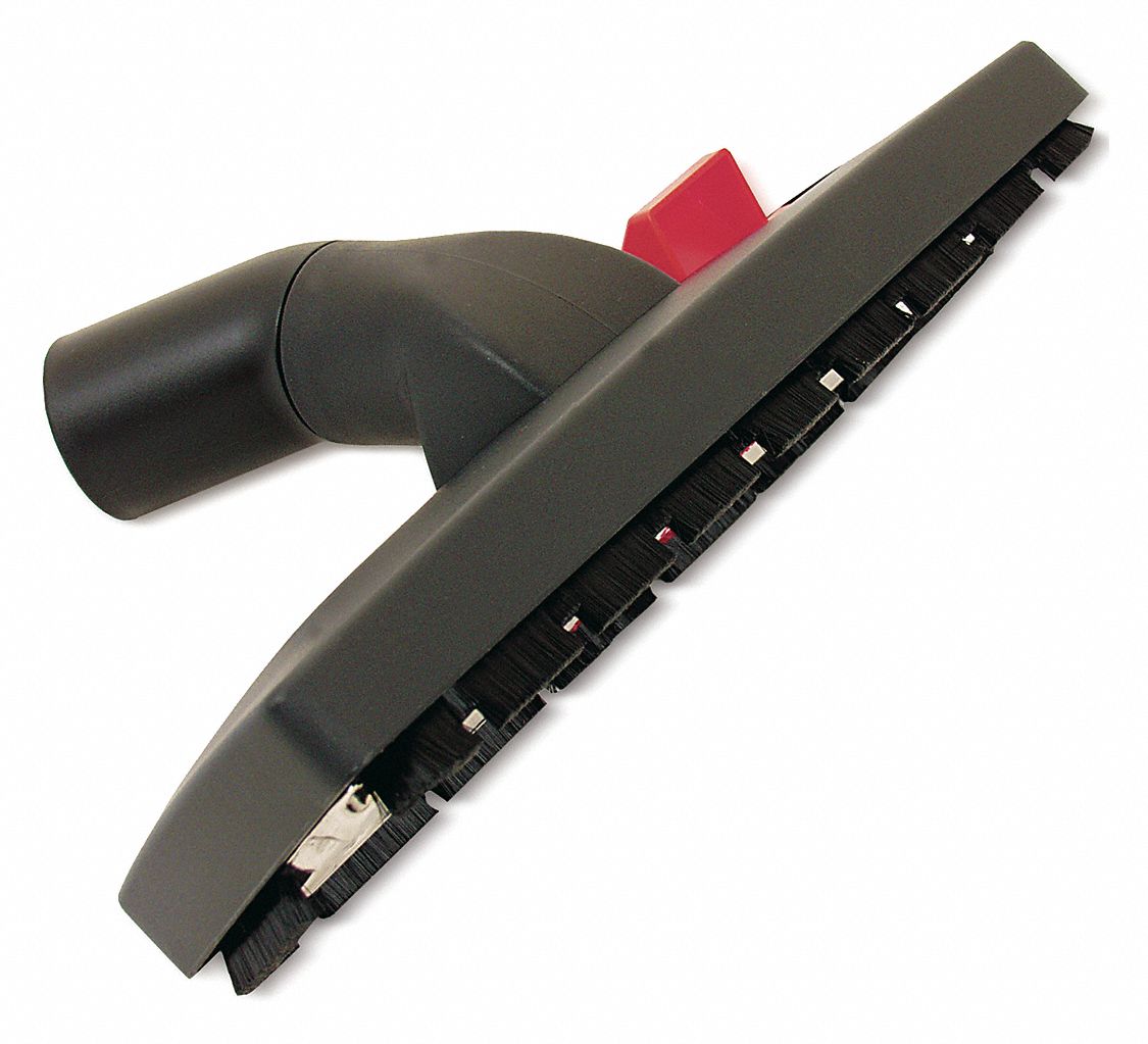 Floor Tool and Nozzle: Plastic, For 1 1/4 in Hose Dia, 10 5/8 in Lg, 10 5/8 in Wd, Std