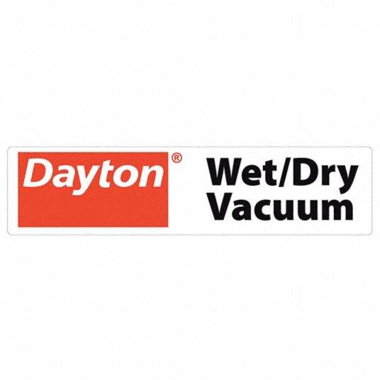 MITM Decal, Dayton Logo, For Vacuum Type Shop Vacuum 25GR58342756