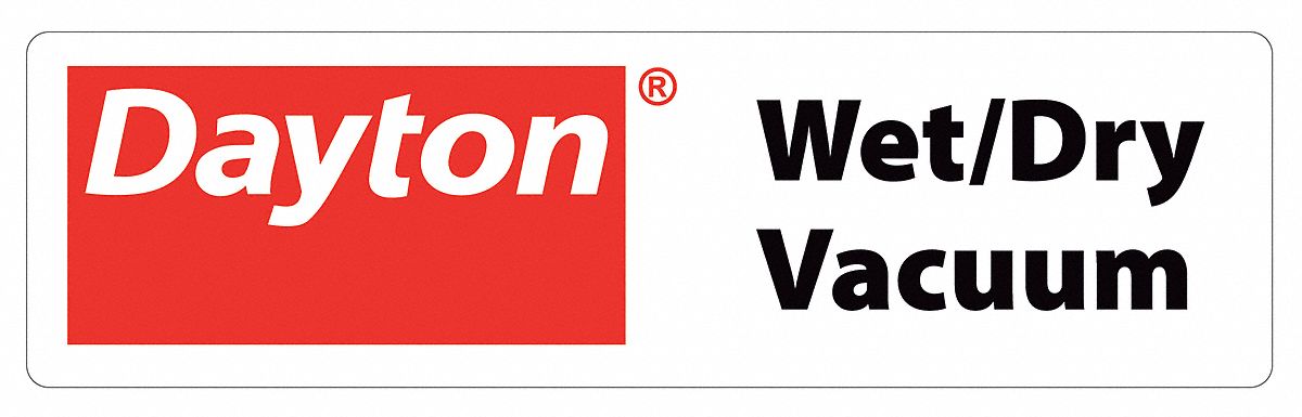 Wet/Dry Vacuum Decal: Wet/Dry Vacuum Decal, Mi-T-M, For Shop Vacuum, 34-2757