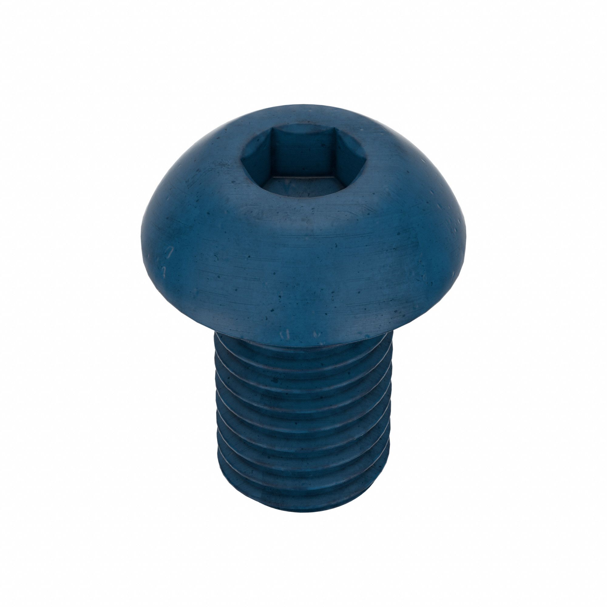 Socket Head Cap Screw: M12x1.75 Thread Size, 20 mm Lg, Button, Blue Phosphate, Alloy Steel, 10 PK