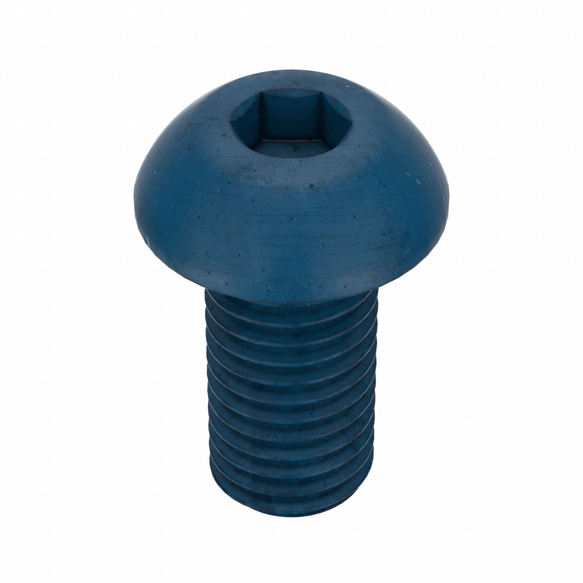 Socket Head Cap Screw: M12x1.75 Thread Size, 25 mm Lg, Button, Blue Phosphate, Alloy Steel, 50 PK