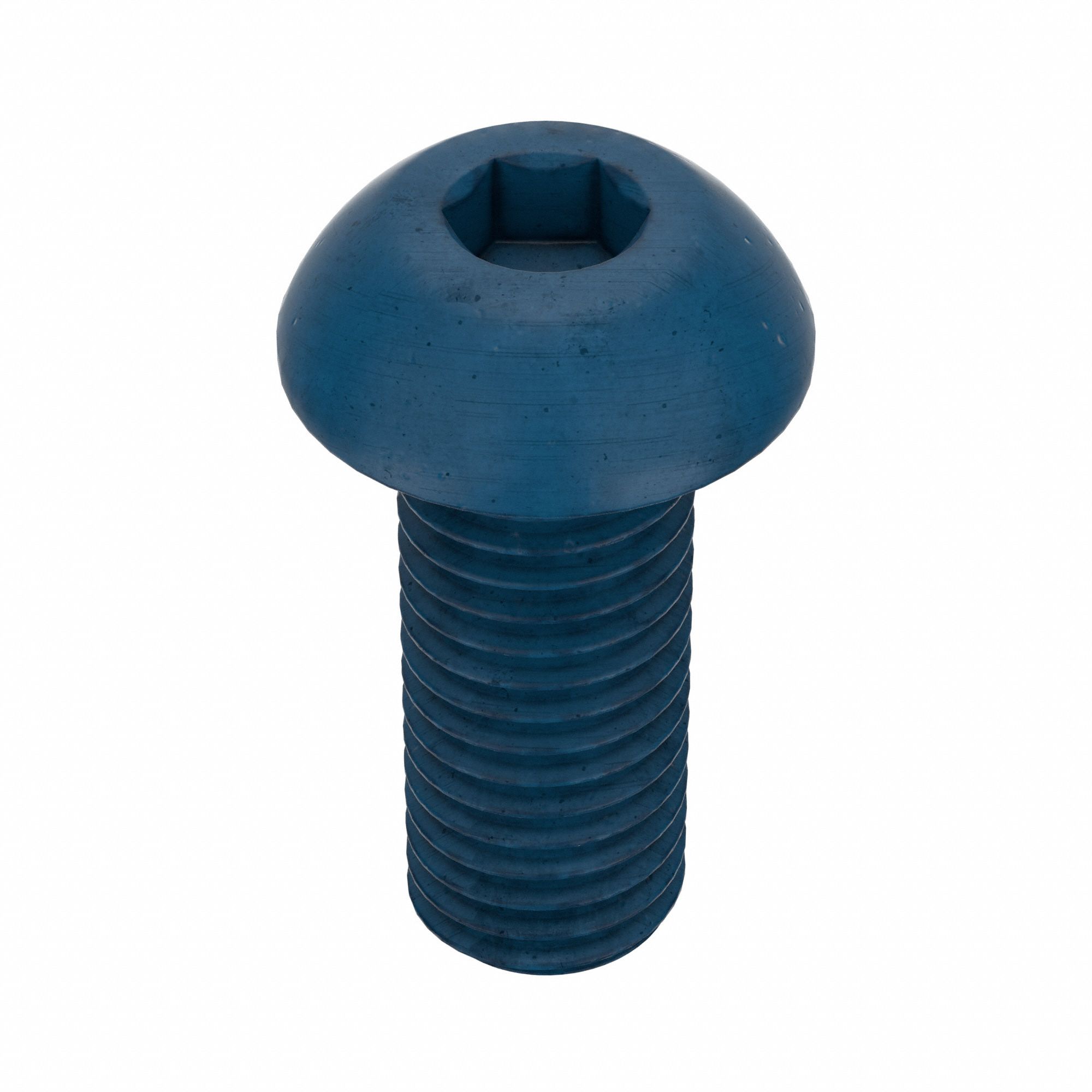Socket Head Cap Screw: M12x1.75 Thread Size, 30 mm Lg, Button, Blue Phosphate, Alloy Steel, 50 PK