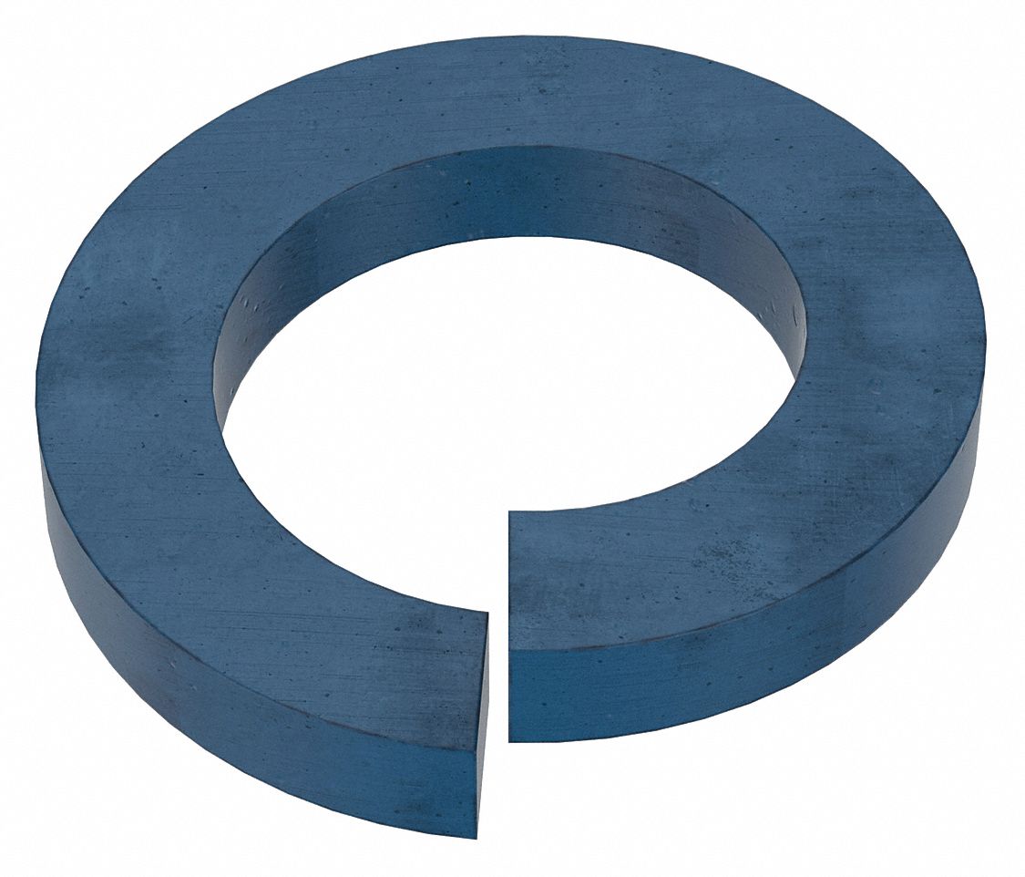 Split Lock Washer: Blue Phosphate, Steel, M5 Screw Sz, 5.5 mm Max. Inside Dia, 100 PK