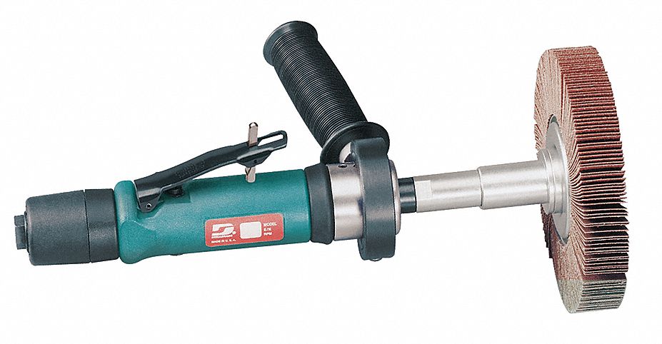 Air Finishing Sander: 8 in Max, 0.7 hp, 40 cfm, 1/4 in NPT, 1/2 in Arbor, 1/2"-20