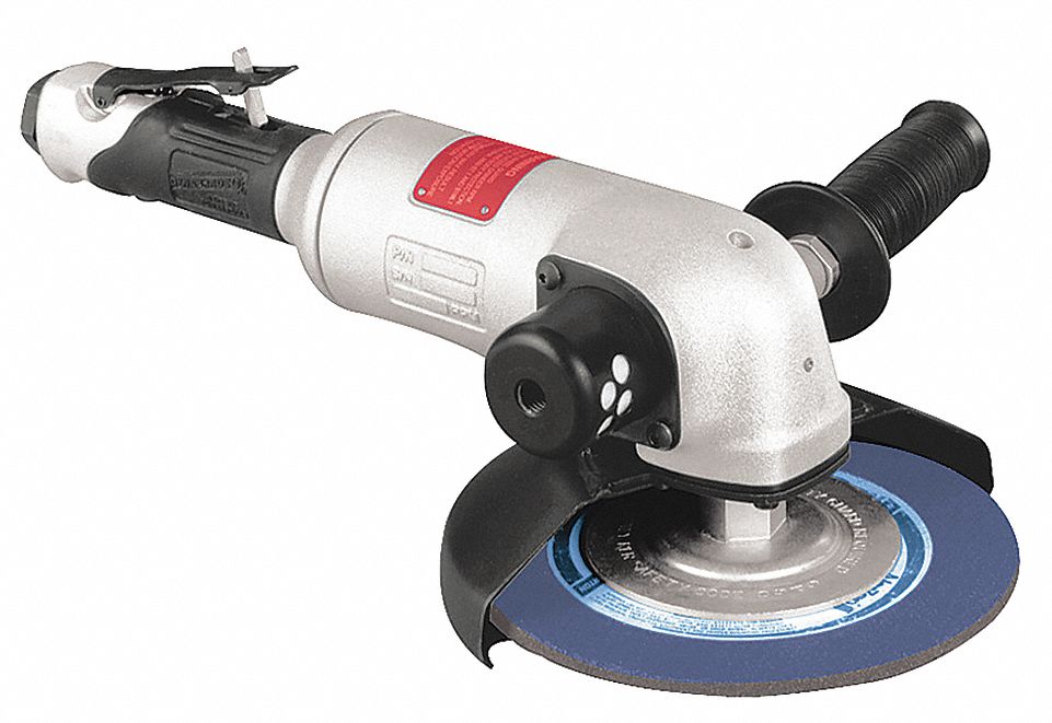 Angle Grinder: 7 in Wheel Dia, 2 hp Horsepower, 6, 000 RPM Max. Speed, 13 3/4 in Overall Lg