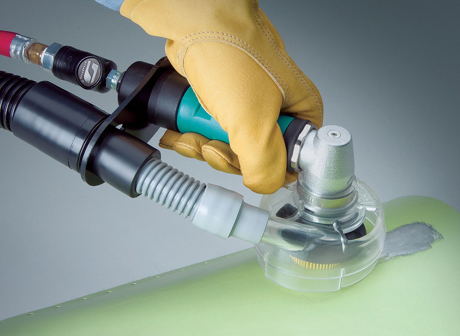 DYNABRADE Right Angle Air Disc Sander Industrial, 0.4 hp HP, 3 in Pad Size, 21 cfm CFM Full