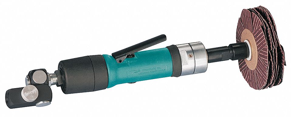 Air Finishing Sander: 4 in Max, 0.4 hp, 22 cfm, 1/4 in NPT, 1/2 in Arbor, 3/8"-24