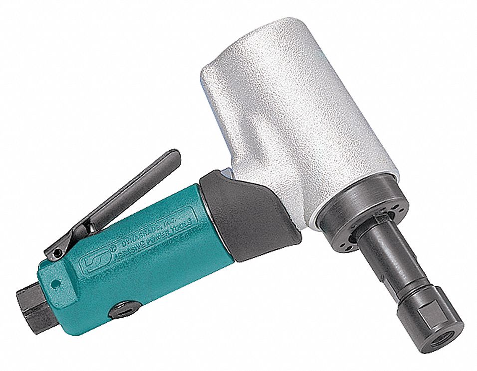 DYNABRADE Front Exhaust Angle Air Die Grinder, 1/4 in Collet, 20,000