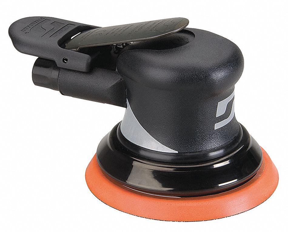 DYNABRADE Air Random Orbital Sander 5 in Pad Size, Vinyl, 3/32 in