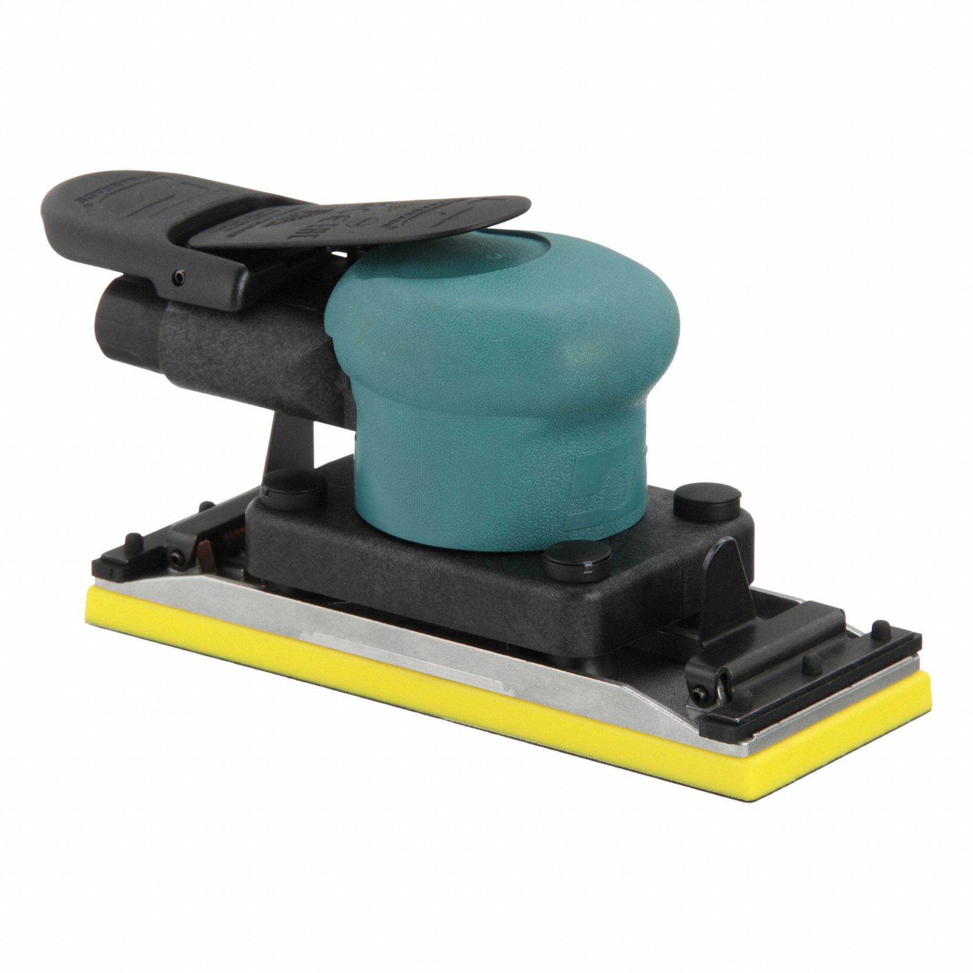 Air Sheet Sander: Orbital, 0.15 hp, 13 cfm, Non-Vacuum, 10, 000 RPM Max, 7 1/16 in Tool Lg