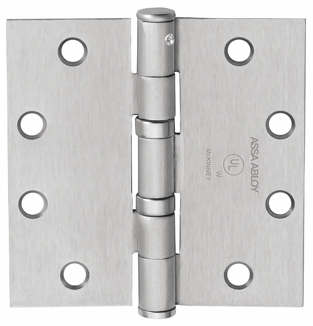 DULL CHROME CONCEALED MORTISE MOUNT  HINGE 1-3/4" TALL X 1/2" WIDE FOUR HOLE 