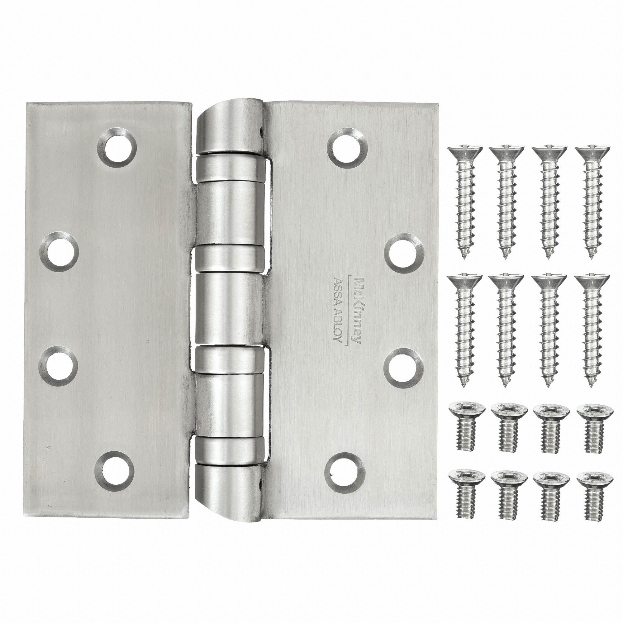 MCKINNEY 4 1/2 in x 2 1/4 in Butt Hinge with Dull Stainless Steel