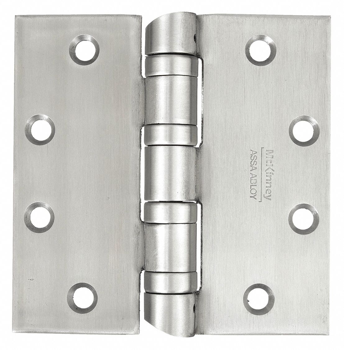 Butt Hinge: Stainless Steel, Full Mortise, 2 1/8 in Leaf Wd