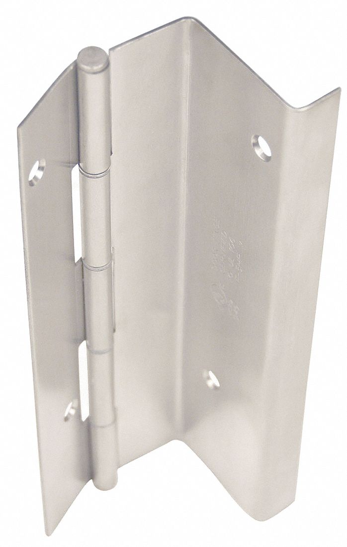 Butt Hinge: Stainless Steel, Full Mortise, 4 1/2 in Leaf Wd