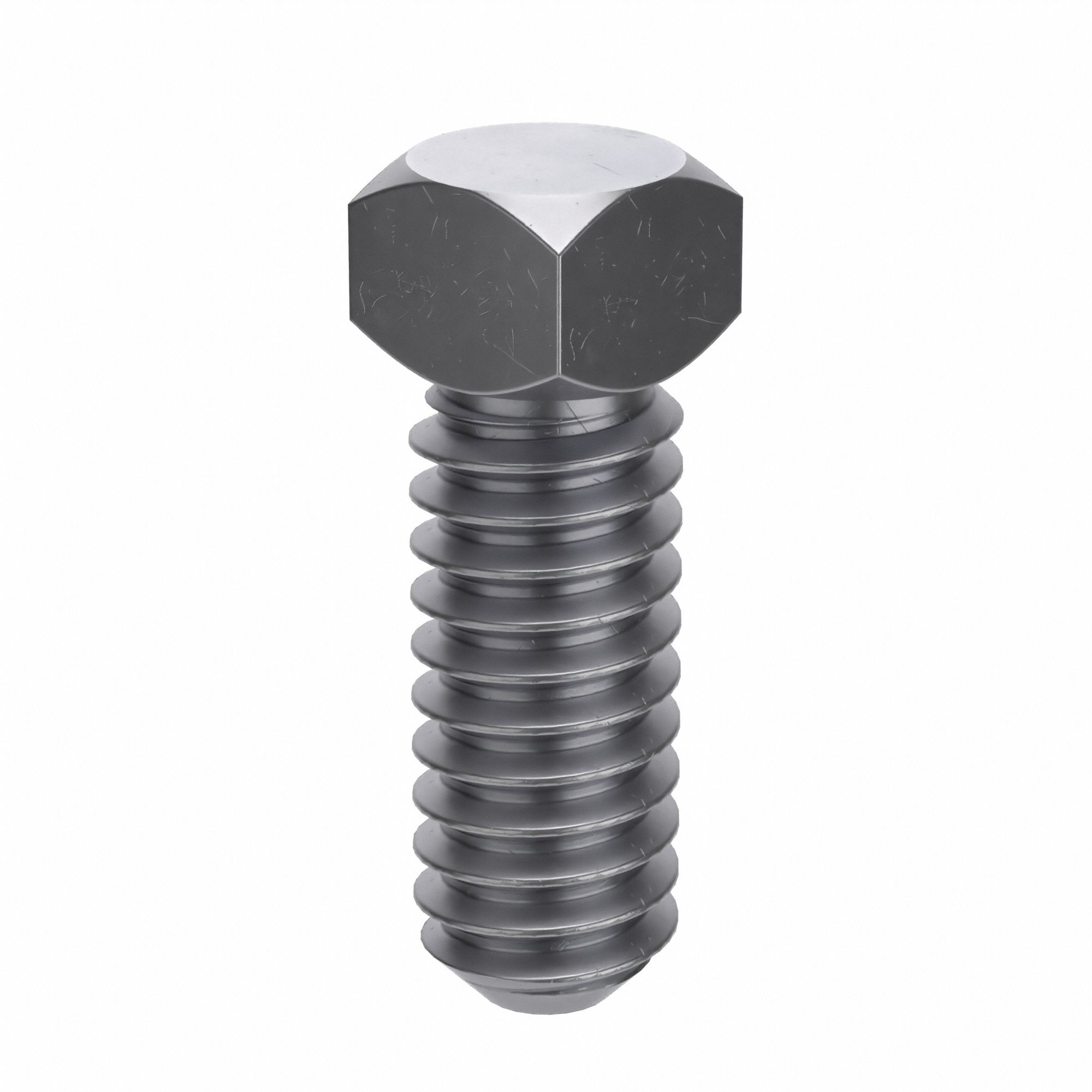 Socket Set Screw: 1/4"-20 Thread Size, 5/8 in Overall Lg, Cup pt, Steel, Plain, 100 PK