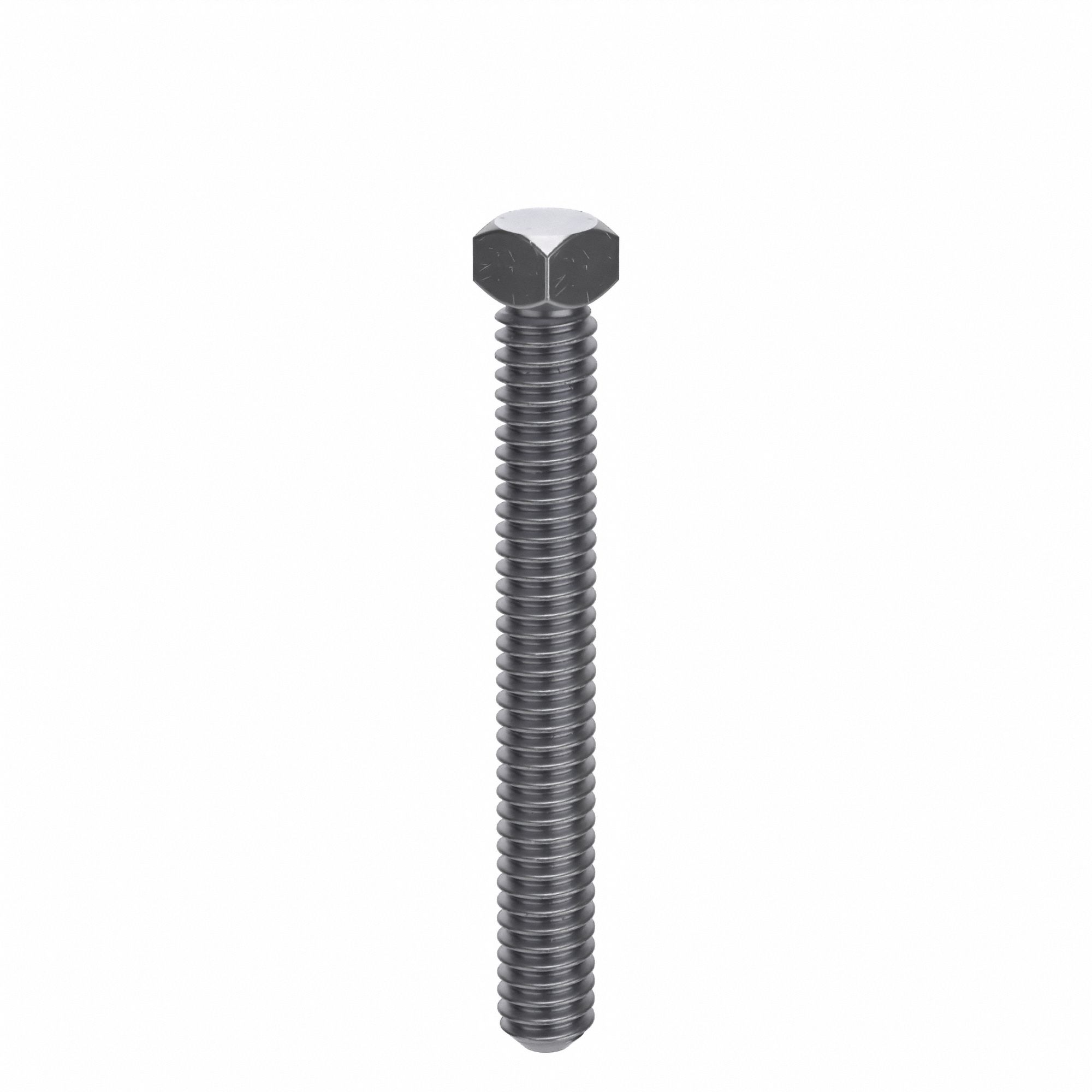 Socket Set Screw: 1/4"-20 Thread Size, 2 in Overall Lg, Cup pt, Steel, Plain, 100 PK