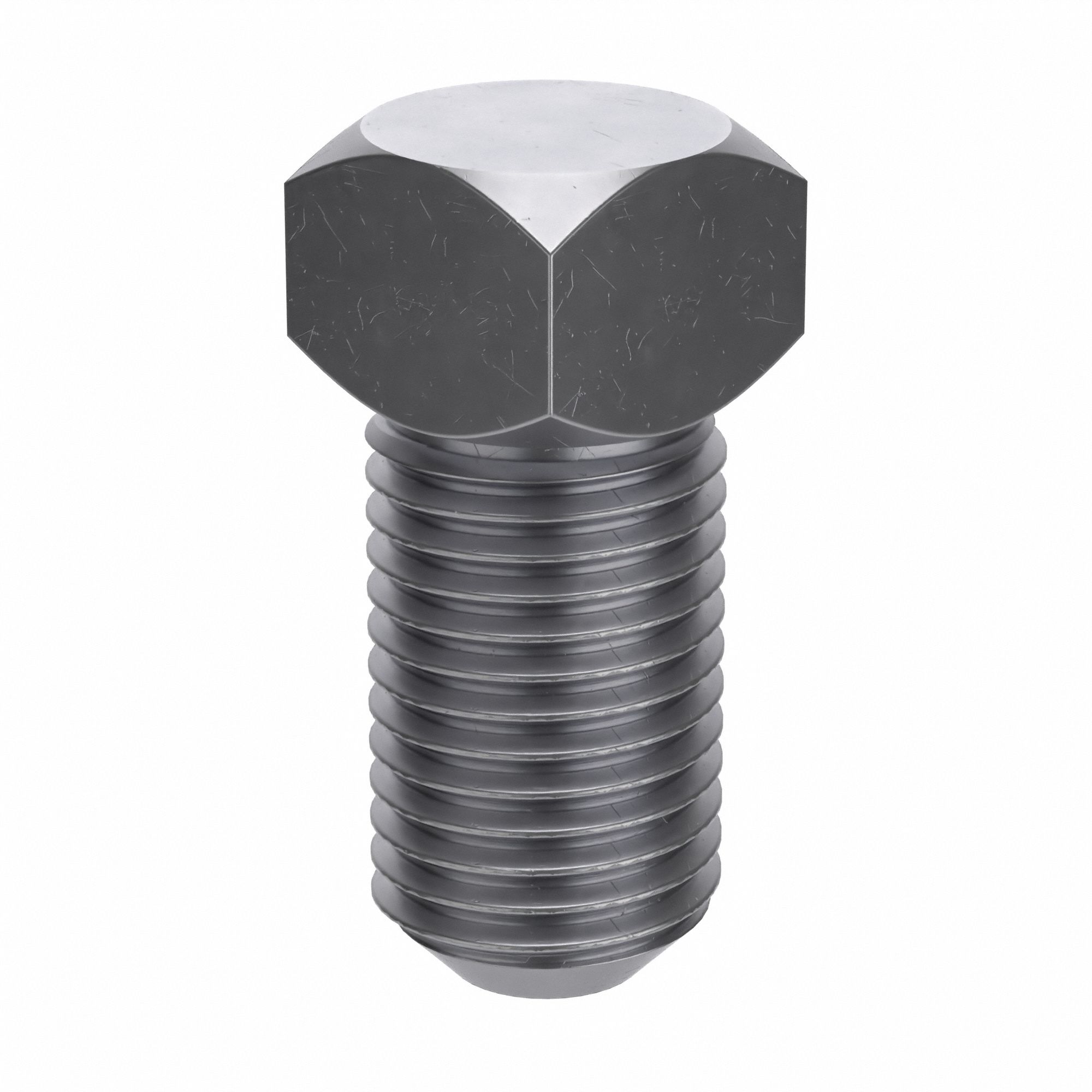 Socket Set Screw: 7/16"-14 Thread Size, 3/4 in Overall Lg, Cup pt, Steel, Plain, 50 PK